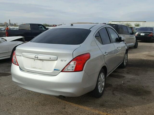 3N1CN7AP1CL844271 - 2012 NISSAN VERSA S SILVER photo 4