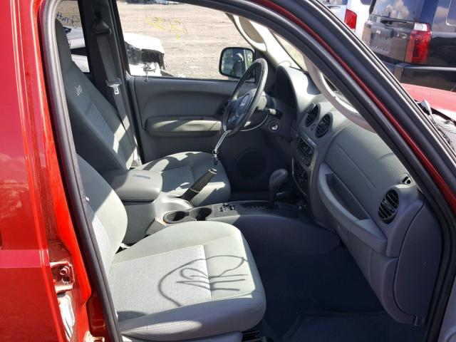 1J4GL38K65W643917 - 2005 JEEP LIBERTY RE RED photo 5