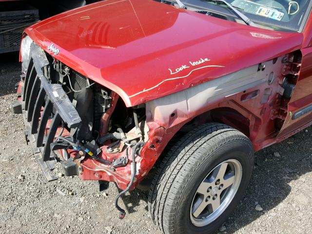 1J4GL38K65W643917 - 2005 JEEP LIBERTY RE RED photo 9