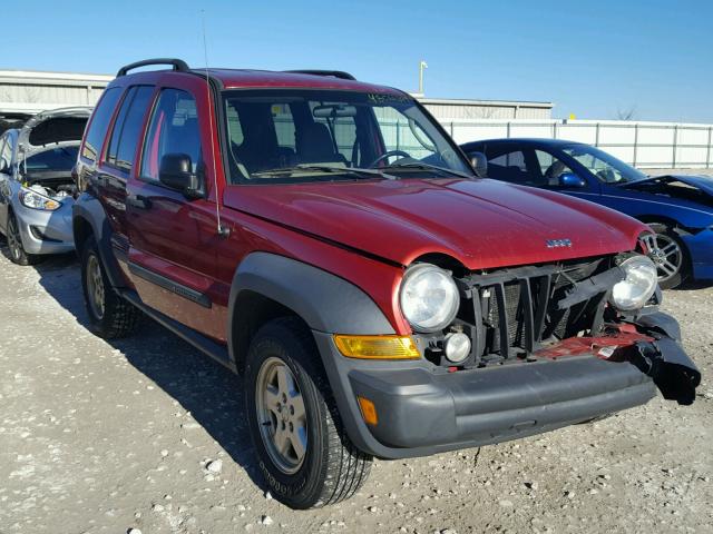 1J4GL48K86W180329 - 2006 JEEP LIBERTY SP RED photo 1