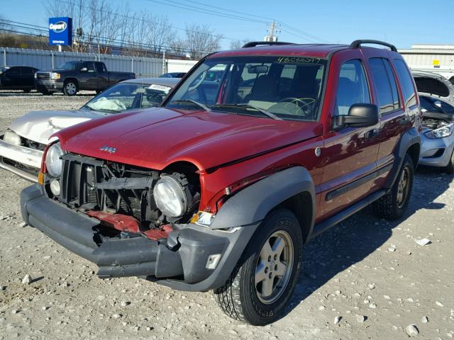 1J4GL48K86W180329 - 2006 JEEP LIBERTY SP RED photo 2