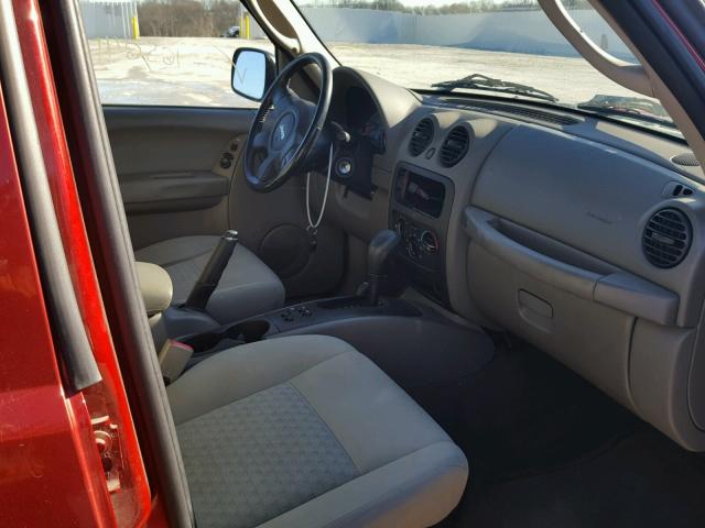 1J4GL48K86W180329 - 2006 JEEP LIBERTY SP RED photo 5