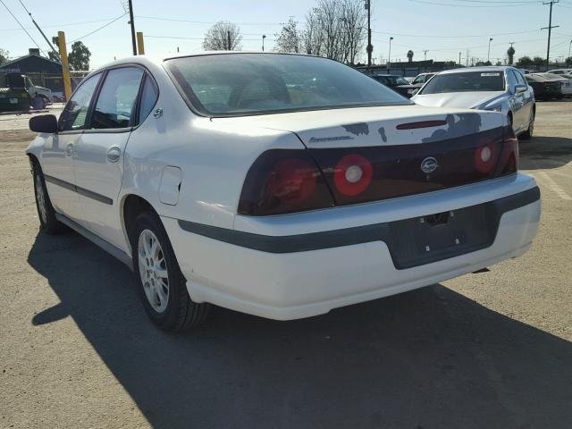 2G1WF52E029274587 - 2002 CHEVROLET IMPALA WHITE photo 3