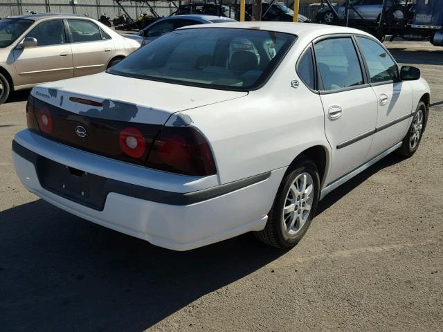 2G1WF52E029274587 - 2002 CHEVROLET IMPALA WHITE photo 4