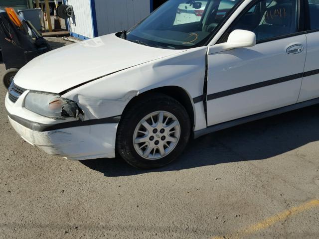 2G1WF52E029274587 - 2002 CHEVROLET IMPALA WHITE photo 9