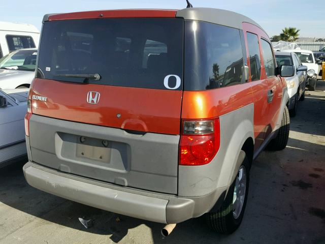 5J6YH18634L009929 - 2004 HONDA ELEMENT EX ORANGE photo 4