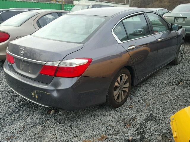 1HGCR2F36EA129430 - 2014 HONDA ACCORD LX GRAY photo 4