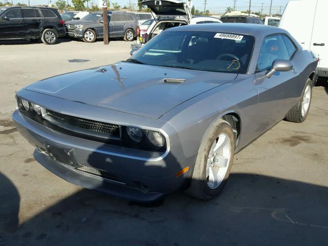 2C3CDYAG7EH208685 - 2014 DODGE CHALLENGER GRAY photo 2