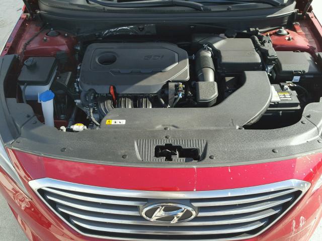 5NPE24AF2HH507541 - 2017 HYUNDAI SONATA SE RED photo 7