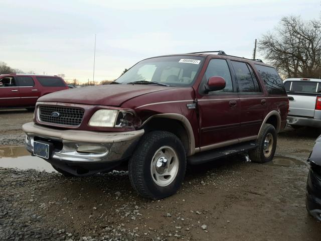 1FMPU18L4WLA98797 - 1998 FORD EXPEDITION MAROON photo 2