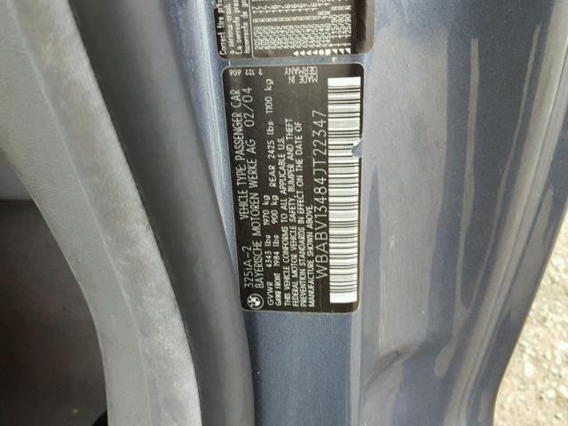 WBABV13484JT22347 - 2004 BMW 325 CI SUL BLUE photo 10
