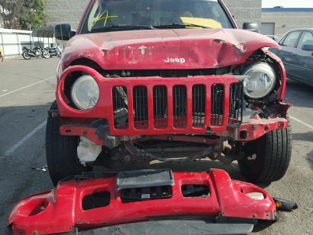 1J8GK58K12W160103 - 2002 JEEP LIBERTY LI RED photo 9