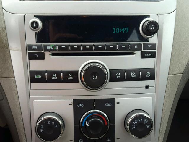 1G1ZC5EB2AF274765 - 2010 CHEVROLET MALIBU 1LT WHITE photo 9