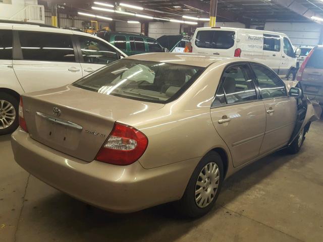 4T1BE32K84U813784 - 2004 TOYOTA CAMRY LE TAN photo 4