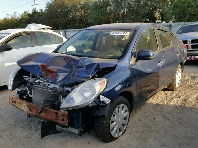 3N1CN7AP5CL814304 - 2012 NISSAN VERSA S BLUE photo 2