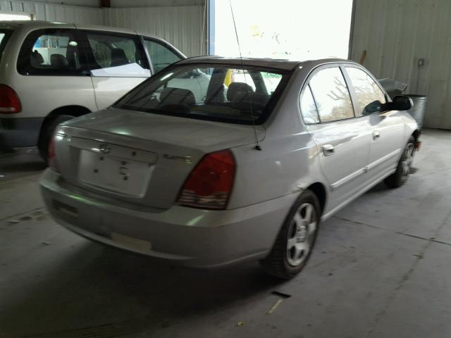 KMHDN46D34U874678 - 2004 HYUNDAI ELANTRA GL SILVER photo 4