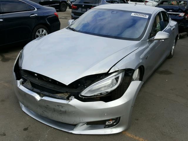 5YJSA1E45GF119259 - 2016 TESLA MODEL S SILVER photo 2