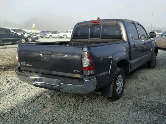 5TFJX4CN5CX019072 - 2012 TOYOTA TACOMA DOU GRAY photo 4