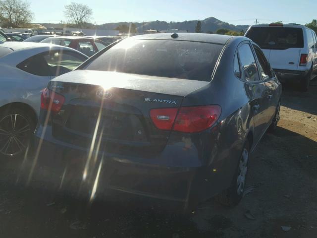 KMHDU46D08U308437 - 2008 HYUNDAI ELANTRA GL BLACK photo 4