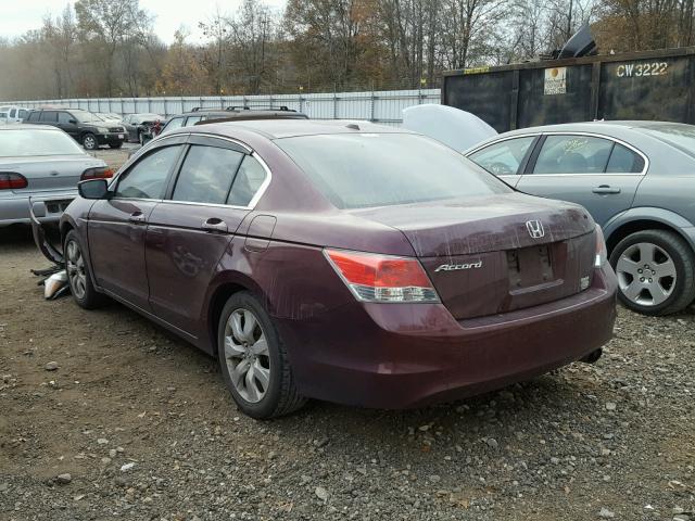 1HGCP2F85AA074576 - 2010 HONDA ACCORD EXL BURGUNDY photo 3