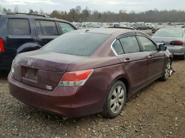 1HGCP2F85AA074576 - 2010 HONDA ACCORD EXL BURGUNDY photo 4