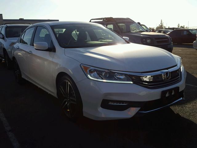 1HGCR2F56HA306158 - 2017 HONDA ACCORD SPO WHITE photo 1