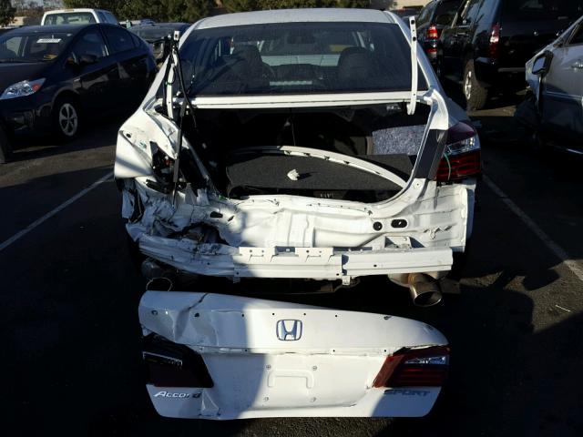 1HGCR2F56HA306158 - 2017 HONDA ACCORD SPO WHITE photo 9