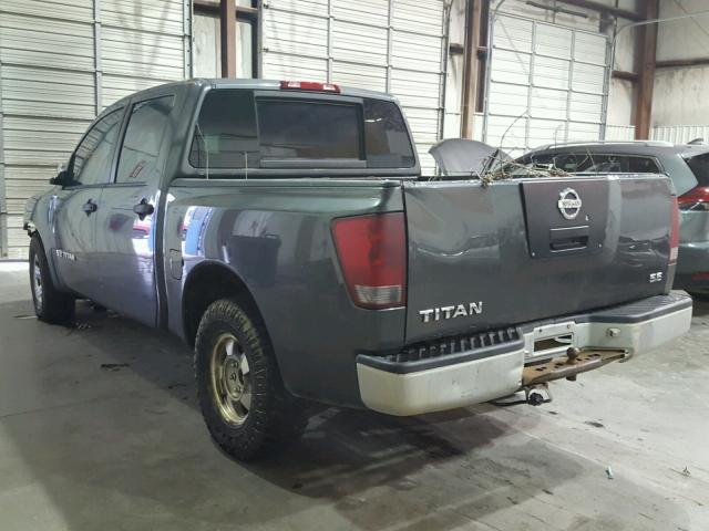 1N6BA07A06N520969 - 2006 NISSAN TITAN XE GRAY photo 3