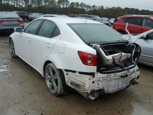 JTHBF5C28B5145776 - 2011 LEXUS IS 250 WHITE photo 3