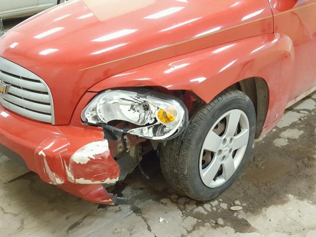 3GNCA13B79S602405 - 2009 CHEVROLET HHR LS Rojo foto 9