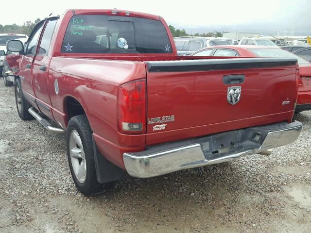 1D7HA18N26S609289 - 2006 DODGE RAM 1500 S RED photo 3