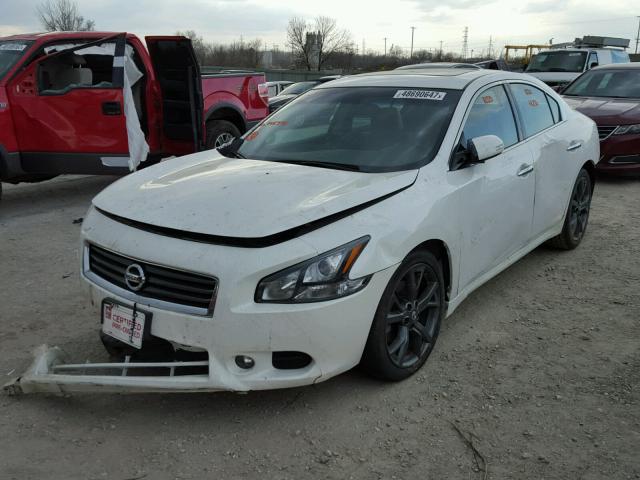 1N4AA5AP8EC445771 - 2014 NISSAN MAXIMA S WHITE photo 2