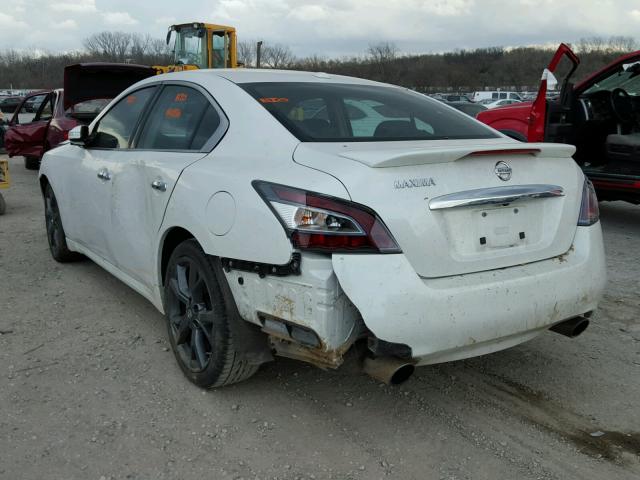 1N4AA5AP8EC445771 - 2014 NISSAN MAXIMA S WHITE photo 3