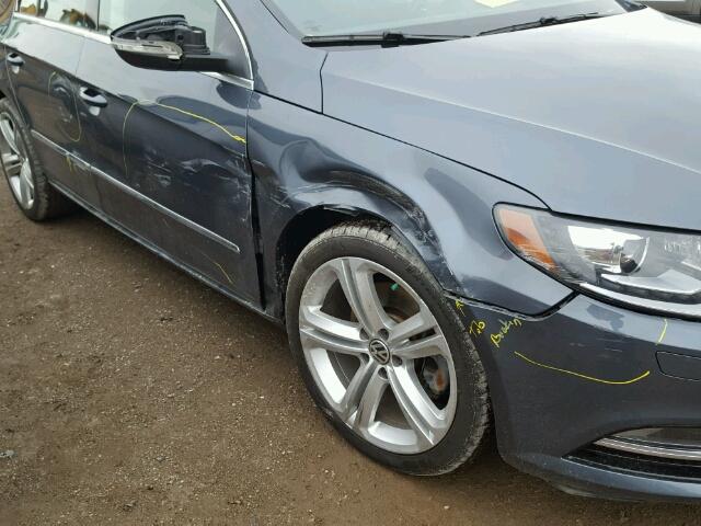 WVWBN7AN2DE509111 - 2013 VOLKSWAGEN CC SPORT GRAY photo 9