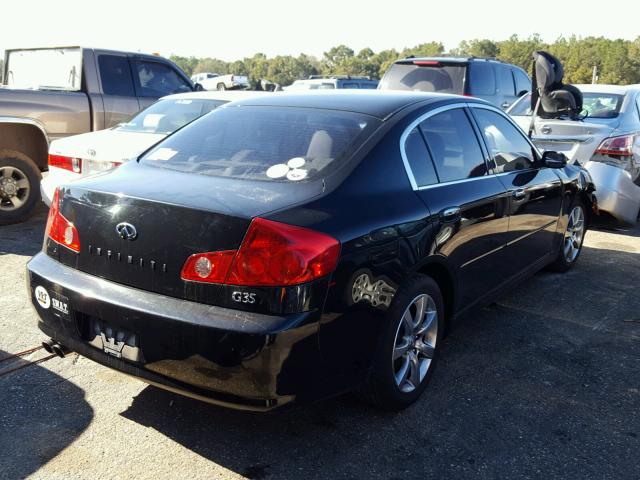 JNKCV51E55M216768 - 2005 INFINITI G35 BLACK photo 4