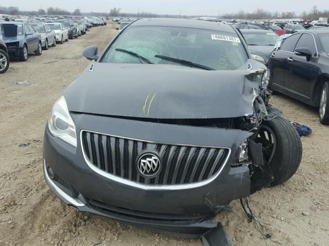 2G4GV5EK3F9217737 - 2015 BUICK REGAL GRAY photo 7