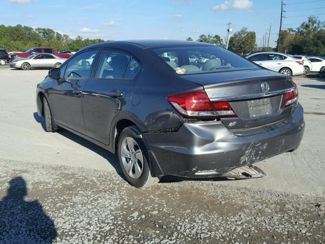 2HGFB2F51DH583054 - 2013 HONDA CIVIC LX GRAY photo 3