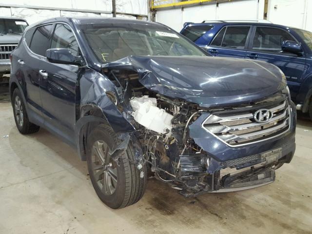 5XYZTDLB2GG344615 - 2016 HYUNDAI SANTA FE S BLUE photo 1