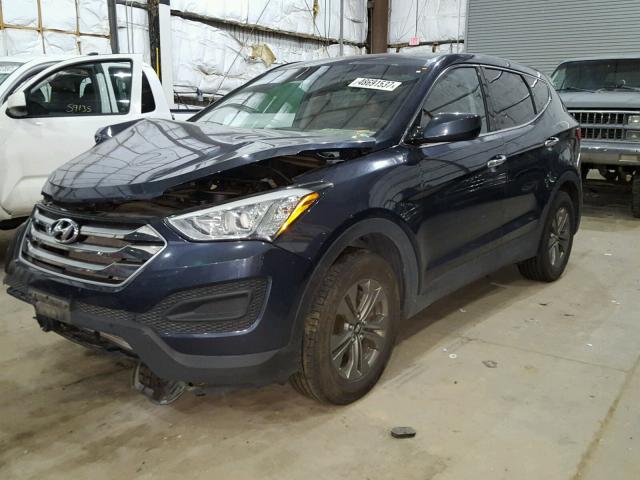 5XYZTDLB2GG344615 - 2016 HYUNDAI SANTA FE S BLUE photo 2