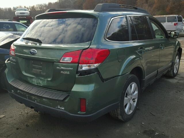 4S4BRBGC0B3361042 - 2011 SUBARU OUTBACK 2. GREEN photo 4