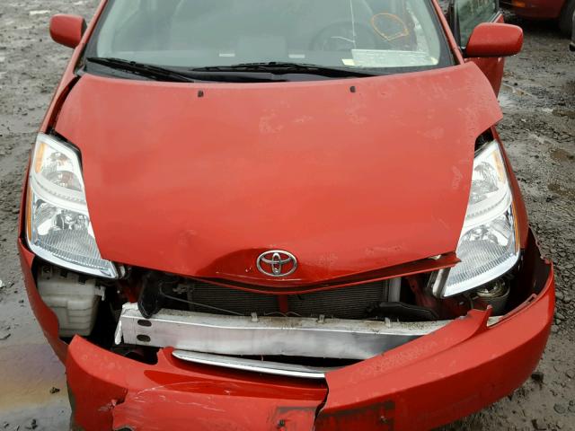 JTDKB20U987778804 - 2008 TOYOTA PRIUS RED photo 7