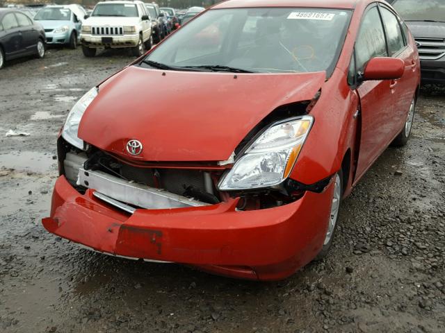 JTDKB20U987778804 - 2008 TOYOTA PRIUS RED photo 9