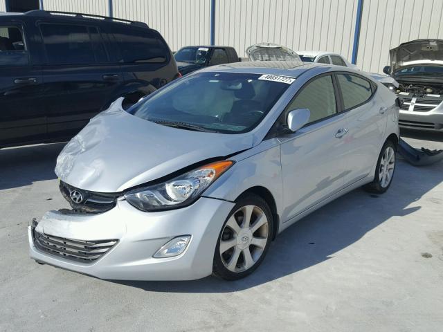 5NPDH4AE3DH233844 - 2013 HYUNDAI ELANTRA GL SILVER photo 2