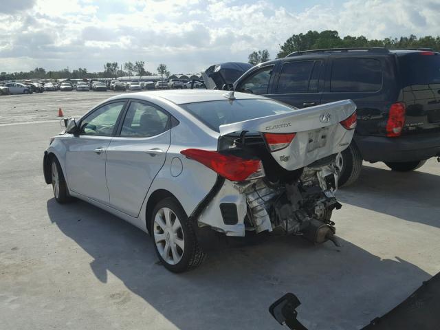 5NPDH4AE3DH233844 - 2013 HYUNDAI ELANTRA GL SILVER photo 3