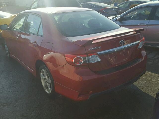 5YFBU4EE5DP090024 - 2013 TOYOTA COROLLA BA RED photo 3