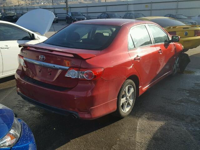 5YFBU4EE5DP090024 - 2013 TOYOTA COROLLA BA RED photo 4