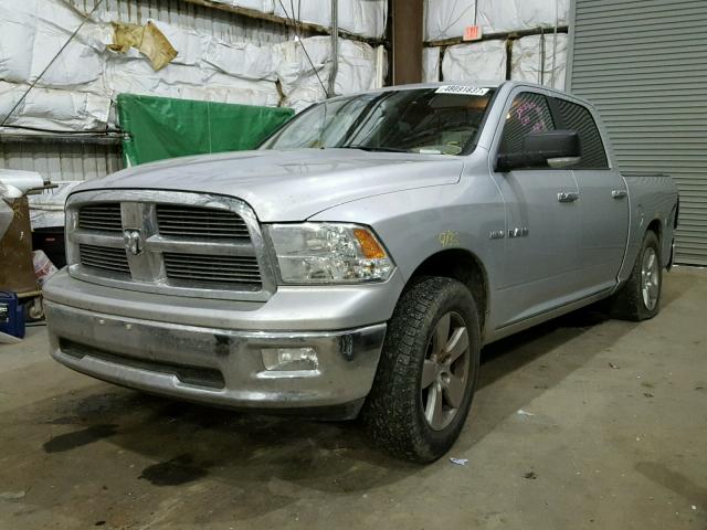 1D7RB1CT8AS112120 - 2010 DODGE RAM 1500 SILVER photo 2