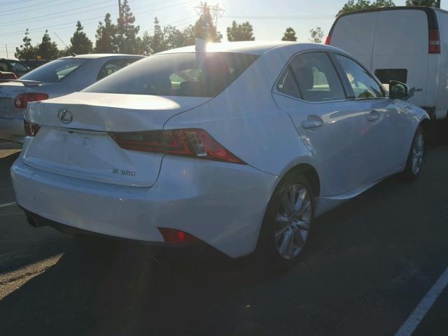 JTHBF1D27E5031165 - 2014 LEXUS IS 250 WHITE photo 4