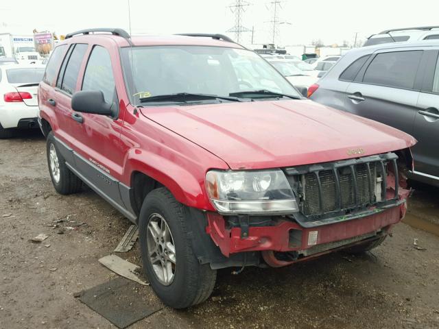 1J4GW48S74C321557 - 2004 JEEP GRAND CHER RED photo 1