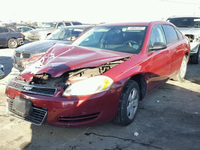 2G1WT58K669109509 - 2006 CHEVROLET IMPALA LT RED photo 2